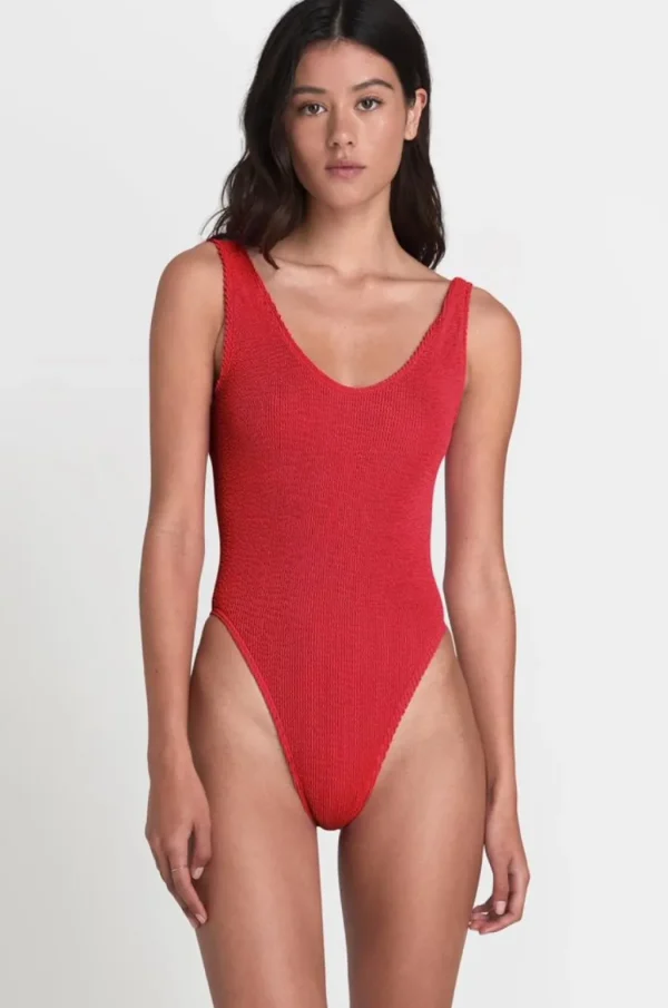 Outlet Baywatch Red The Mara One Piece | Gone Bananas Beachwear | San Diego High Leg One Pieces
