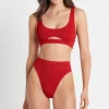 Hot Baywatch Red The Sasha Top | Gone Bananas Beachwear | San Diego | Swim Bralette Top
