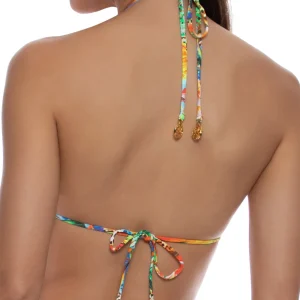 Clearance Birds Of Paradise Crystallized Wavy Triangle Top | Gone Bananas Beachwear Triangle Top