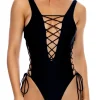 Sale Cosita Buena Open Side One Piece Bodysuit | Gone Bananas Beachwear High Leg One Pieces