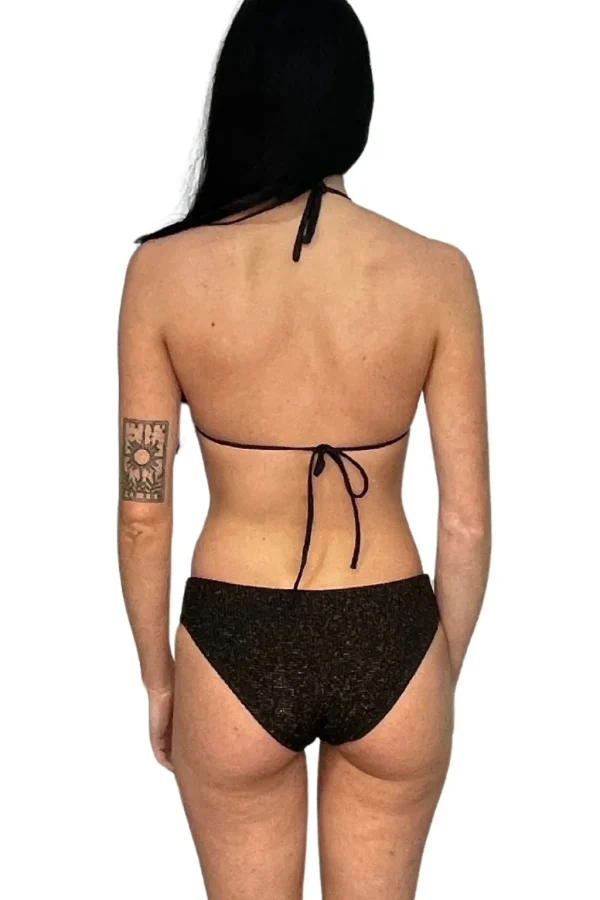 Clearance Crinkle Lurex Reversible Classic Bikini Bottom | Gone Bananas Beachwear Full Coverage Bottom