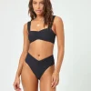 New Black Eco Chic Repreve Marlee Bikini Top Bralette Top