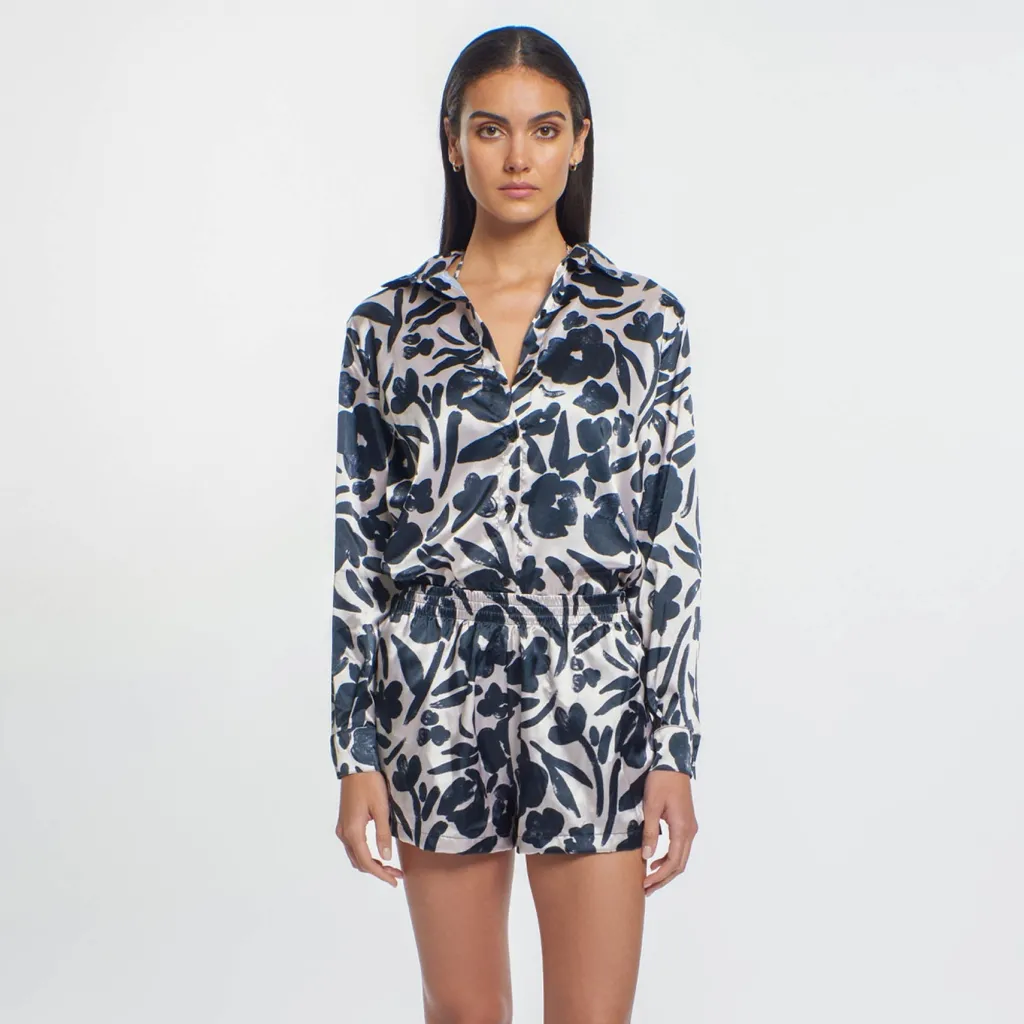 black_in_bloom_alexa_shor_2.webp Online In Bloom Alexa Shorts | Gone Bananas Beachwear | San Diego Shorts, Pants And Skirts