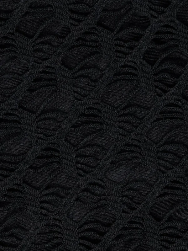 New Black Overlay V Front Bottom | Gone Bananas Beachwear | San Diego, CA Minimal Coverage Bottom | High Leg Bottom