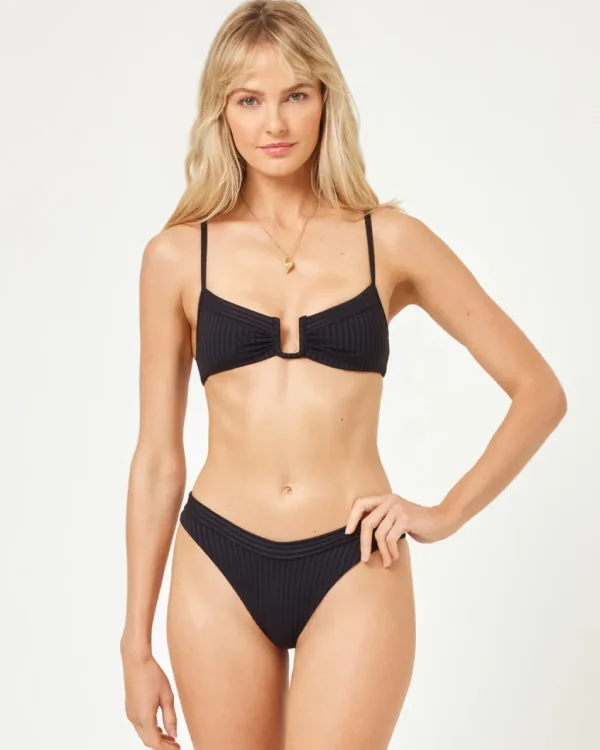 Hot Black Peyton Top Bralette Top