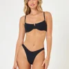 Best Black Ribbed Hunter Bikini Top | Gone Bananas Beachwear | San Diego Underwire Top