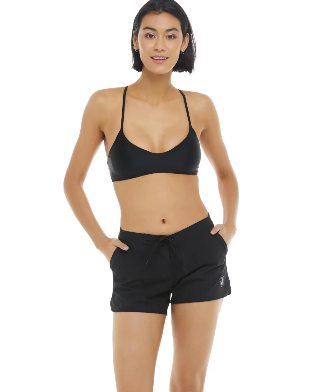 black_smoothies_blacks_be_1.webp Discount Smoothies s Beach Vapor Short | Gone Bananas Beachwear | SD Full Coverage Bottom