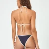 Best Black/Cream Levy Classic Bikini Bottom Moderate Coverage Bottom | Tie Side Bottom