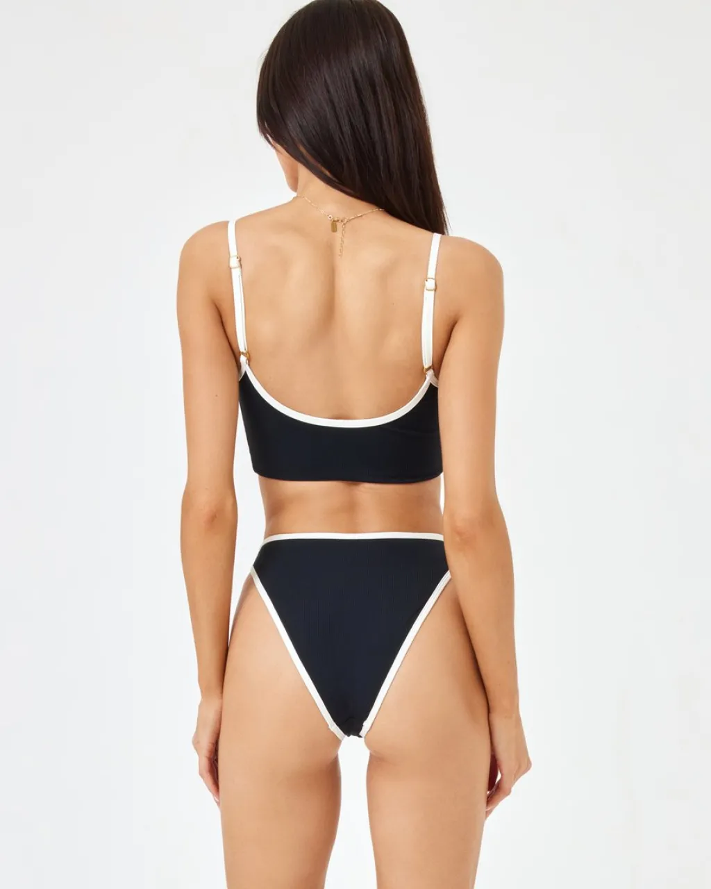 blackcream_ribbed_nora_bi_0.webp Discount Black/Cream Ribbed Nora Bikini Bottom Minimal Coverage Bottom | High Waist Bottom