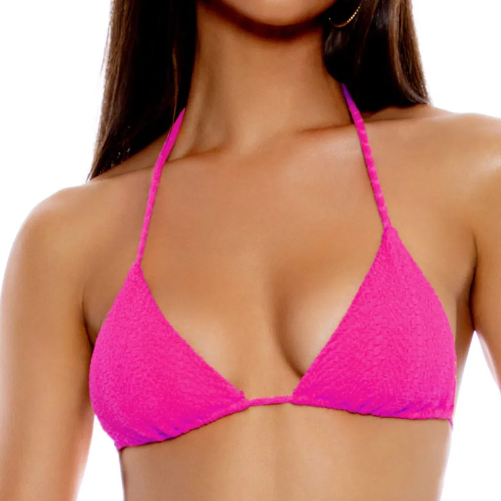 blazing_pink_wavy_baby_se_0.webp Fashion Blazing Pink Wavy Baby Seamless Triangle Top | Gone Bananas Beachwear Triangle Top