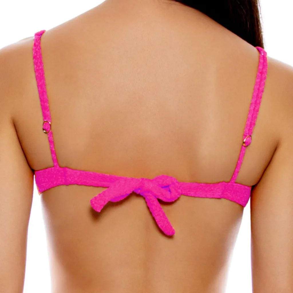 blazing_pink_wavy_baby_wi_1.webp Hot Blazing Pink Wavy Baby Wide Strap Balconette Top | Gone Bananas Beachwear Underwire Top