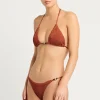 Clearance Bronze Shimmer Beaded Ingrid Tri Top Triangle Top