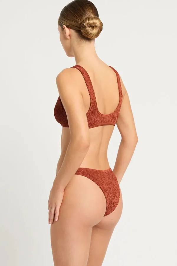 Fashion Bronze Shimmer The Scene Bottom Minimal Coverage Bottom | High Leg Bottom