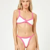 Best Bubblegum Pink/Cream Taylor Top Bralette Top