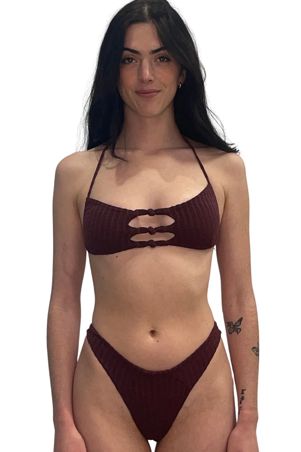 burgundy_high_leg_thong_b_1.webp Hot High Leg Thong Bikini Bottom | Gone Bananas Beachwear | Swim Minimal Coverage Bottom | High Leg Bottom