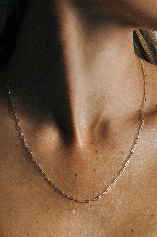 Sale Dainty Paperclip Chain Necklace Jewelry
