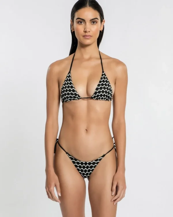 Discount Domino Day Ari Cheeky Bikini Bottom Tie Side Bottom | Minimal Coverage Bottom