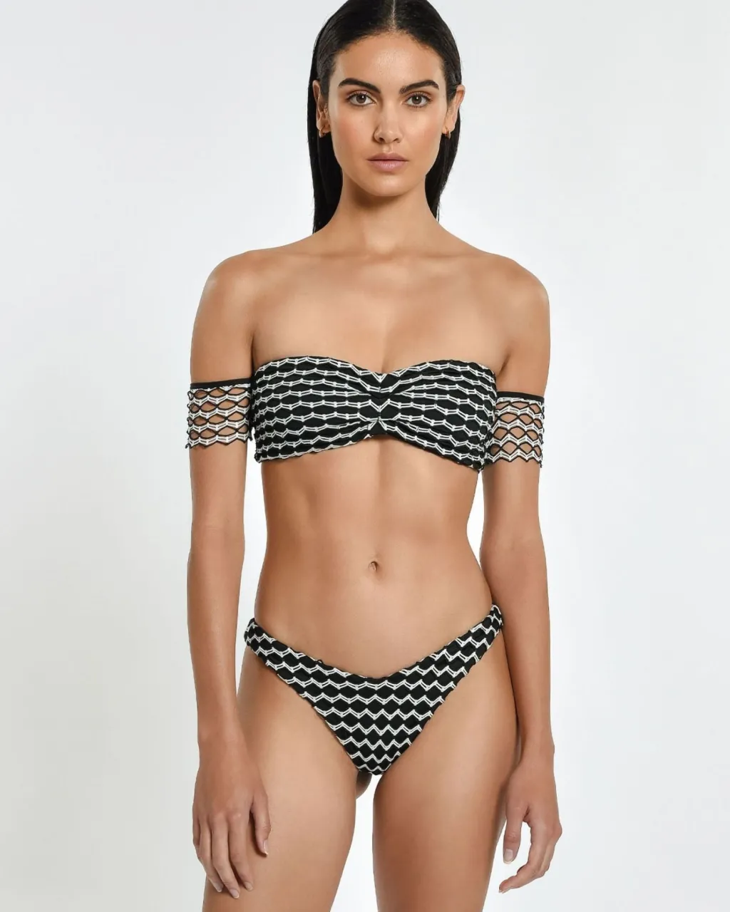 domino_day_levi_bikini_to_0.webp Clearance Domino Day Levi Bikini Top | Gone Bananas Beachwear | San Diego | Swim Bandeau Top