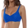 Fashion Electric Blue Brilla Underwire Tank Top | Gone Bananas Beachwear | SD Underwire Top