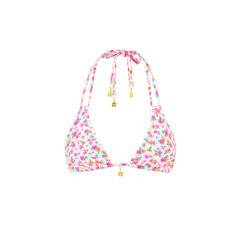 flamingo_flora_halter_bra_3.webp Online Flamingo Flora Halter Bralette Top | Gone Bananas Beachwear | San Diego, CA Halter Top | Cup Size Top