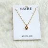Fashion Gold Bubble Heart Chain Necklace Jewelry
