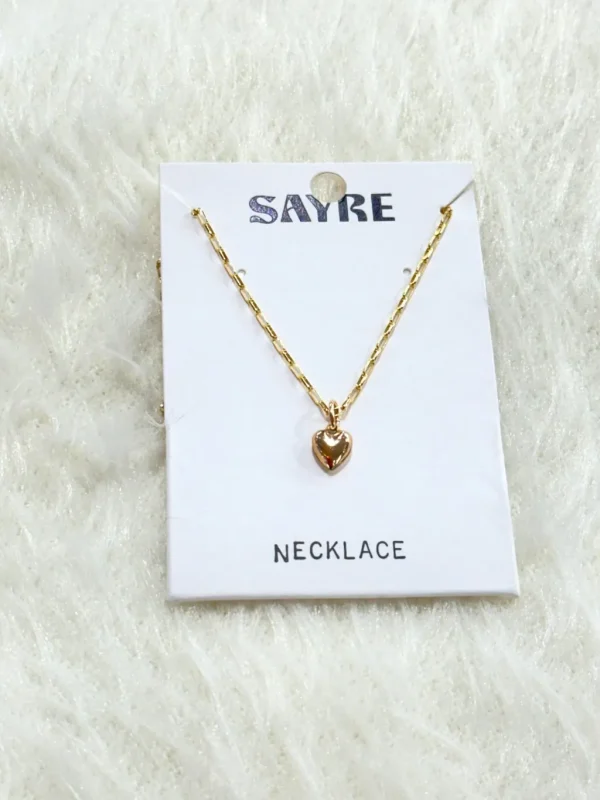 Fashion Gold Bubble Heart Chain Necklace Jewelry