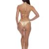 Outlet Gold Rush Sail On Braided Ruched Back Brazilian Tie Side Bottom Tie Side Bottom | Minimal Coverage Bottom