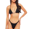 Fashion Midnight Black Cabo Crochet Bikini Top | Gone Bananas Beachwear | SD Triangle Top