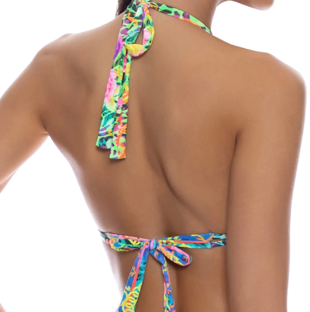 multicolor_wild_blooms_ri_1.webp Outlet Multicolor Wild Blooms Ring Triangle Halter Top Halter Top | Cup Size Top