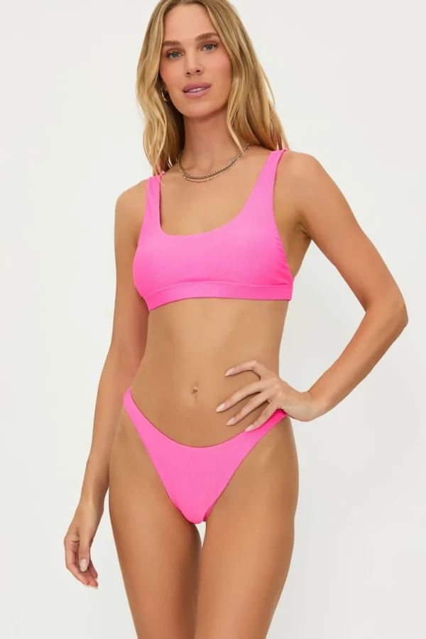 New Neon Pink Peyton Top Bralette Top