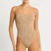 Clearance Oat Leopard Low Palace One Piece High Leg One Pieces