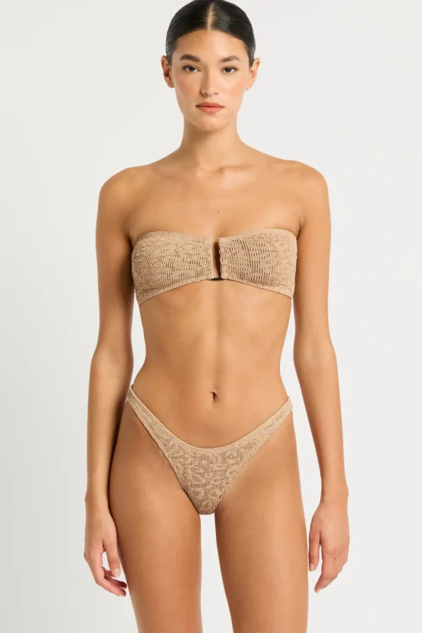 New Oat Leopard Vista Brief Bottom Moderate Coverage Bottom