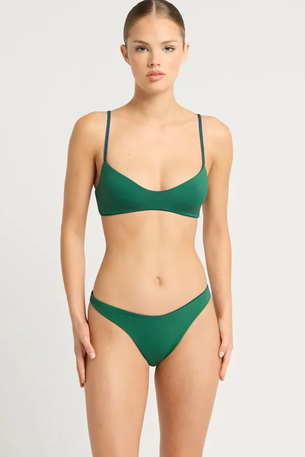 Outlet Petrol Blue/Forest Sia Brief Bottom Thong Bottom | Minimal Coverage Bottom