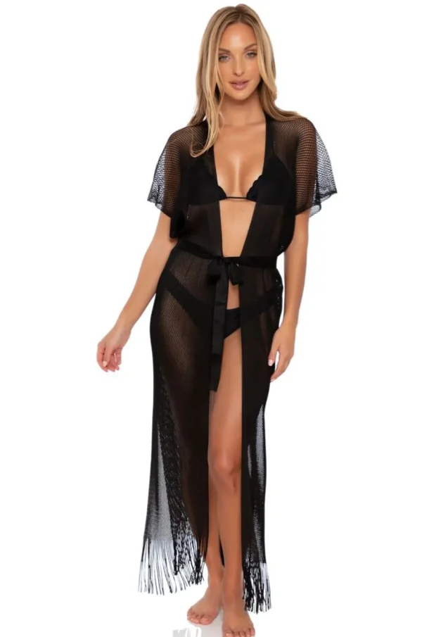 New Photo Op Queen Finge Long Caftan | Gone Bananas Beachwear | San Diego Cover Ups