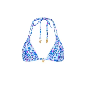 Best Purple Pearls Decorative Panel Halter Bikini Top Halter Top | Cup Size Top