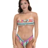 New Rainbow Sparkle 2 Slit Bandeau Top Bandeau Top