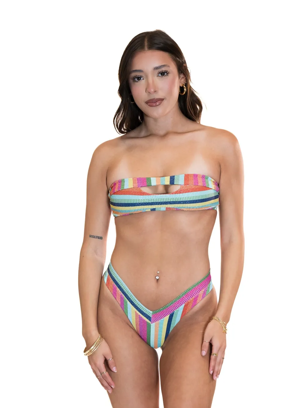 rainbow_sparkle__slit_ban_0.webp New Rainbow Sparkle 2 Slit Bandeau Top Bandeau Top