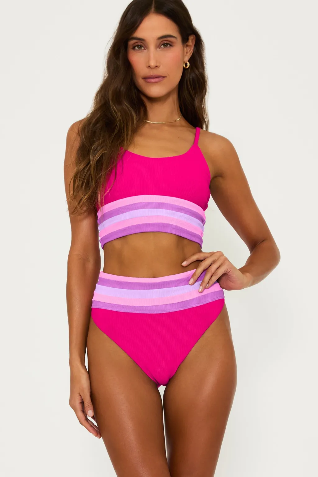 raspberry_colorblock_mill_3.webp Clearance Raspberry Colorblock Millie Bottom Moderate Coverage Bottom