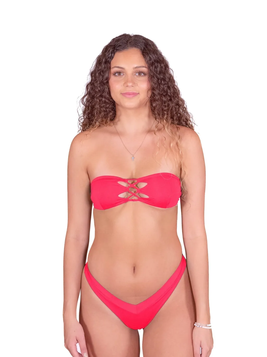 red_new_geometric_bandeau_0.webp Online New Geometric Bandeau Topp | Gone Bananas Beachwear | San Diego Bandeau Top