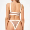 New Saddle/Cream Ribbed Mackenzie Bikini Bottom Minimal Coverage Bottom | High Leg Bottom