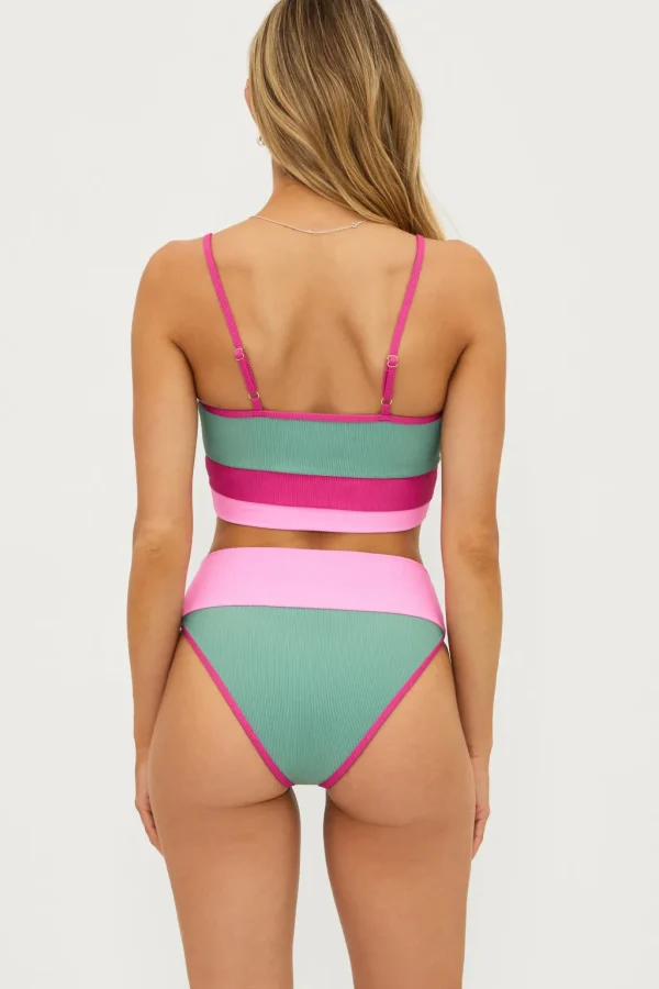 Hot Sage Bloom Colorblock Emmy Bottom Moderate Coverage Bottom