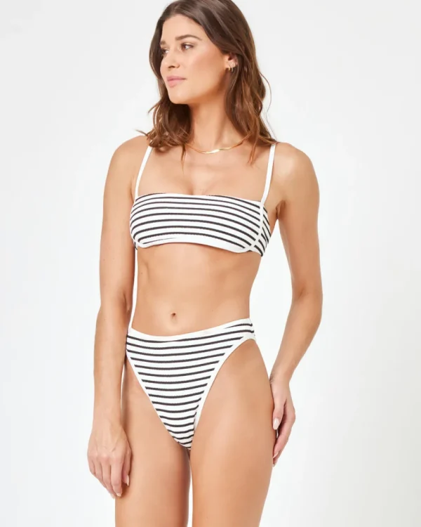 New Sail Along Stripe Nora Bikini Bottom Minimal Coverage Bottom | High Waist Bottom