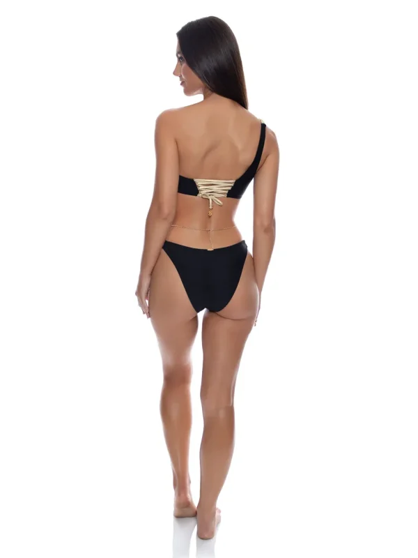 Best Sail On One Shoulder Braided Laced Back Top One Shoulder Top