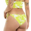 Clearance Shade Key Lime Brasilia Bottom | Gone Bananas Beachwear | San Diego, CA | Minimal Coverage Bottom | Ruched Bottom