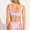 Best Shiny Stripe Orchid California High Leg Bottom | | Gone Bananas Beachwear | High Leg Bottom | Minimal Coverage Bottom