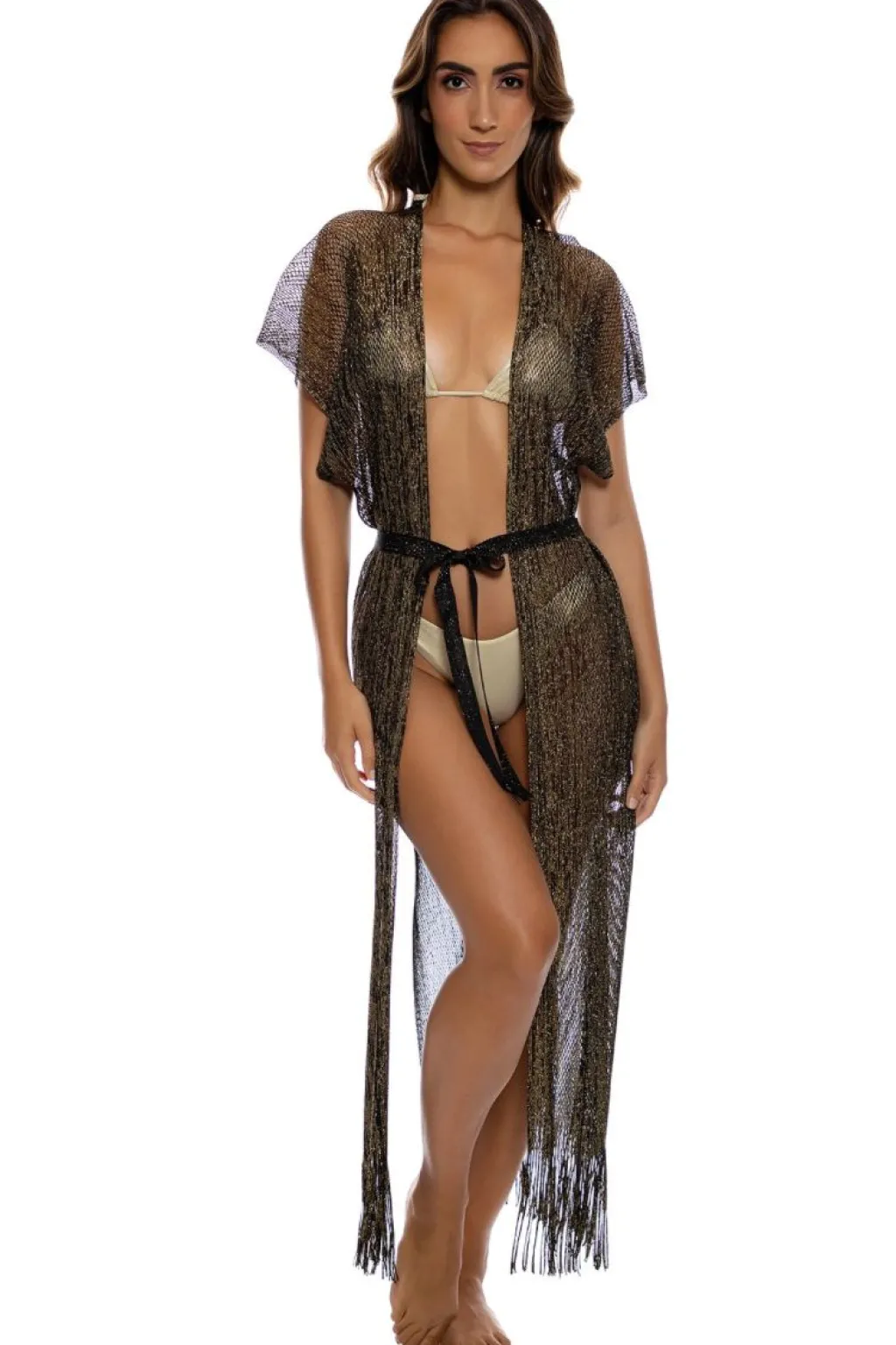 siren_dream_finge_long_ca_0.webp Discount Siren Dream Finge Long Caftan | Gone Bananas Beachwear | San Diego Cover Ups