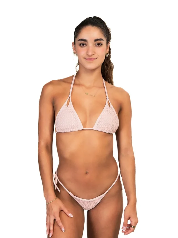 Fashion Sorbet Overlay Cut Out Tri Top Triangle Top