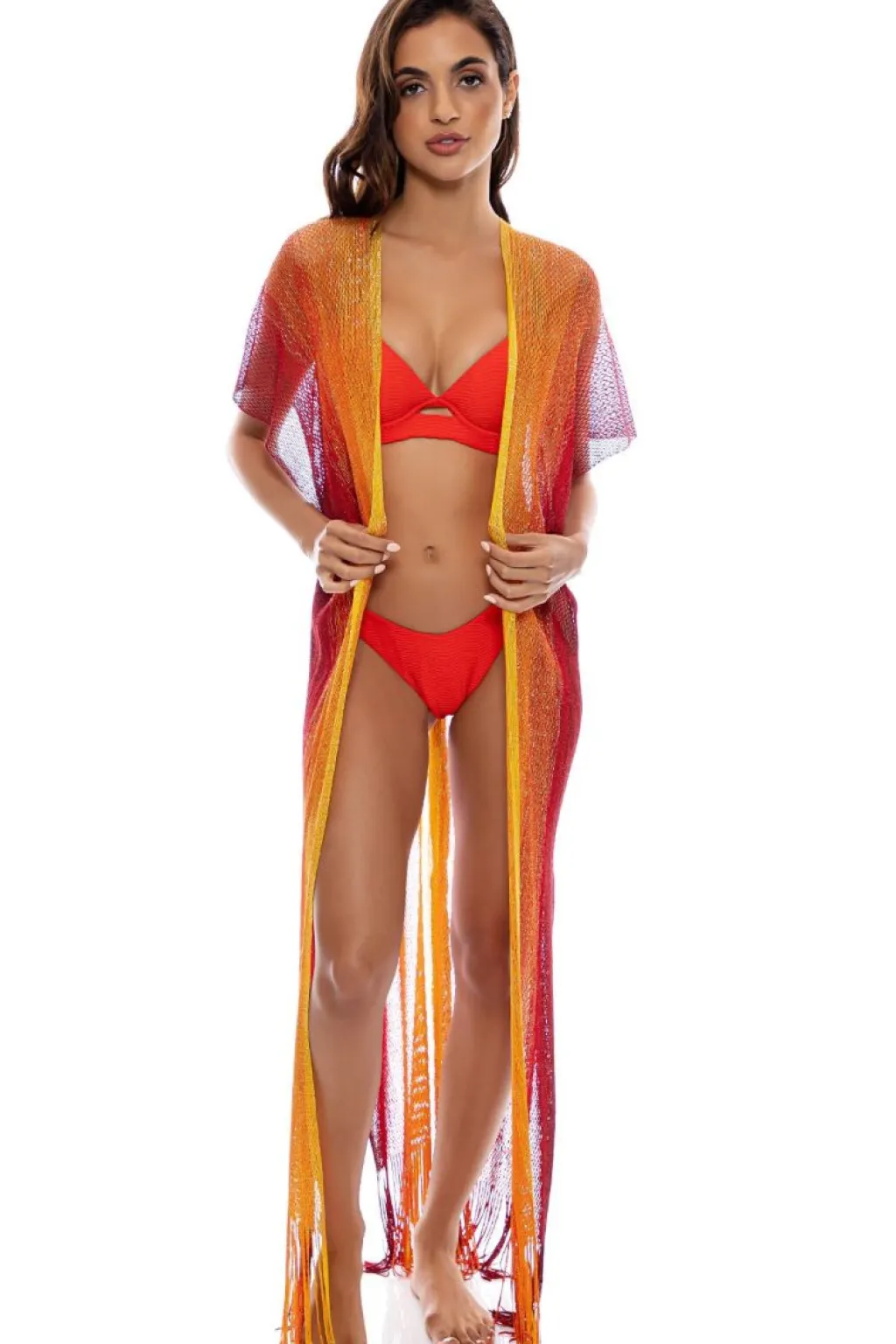 sunshine_addict_long_caft_2.webp Clearance Sunshine Addict Long Caftan | Gone Bananas Beachwear | San Diego Cover Ups