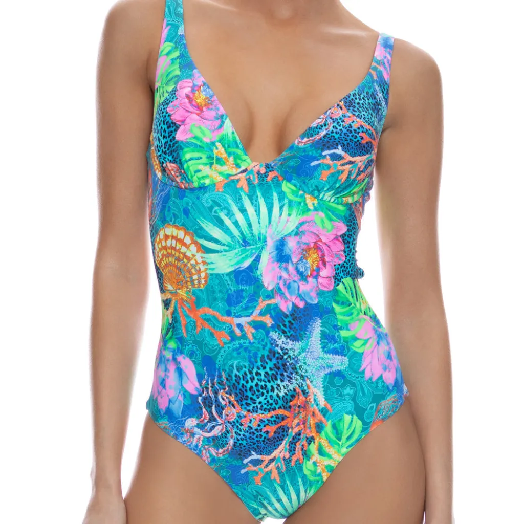 tropical_siren_underwire__0-1.webp Clearance Tropical Siren Underwire Plunge One Piece Standard Cut One Pieces