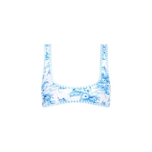 Clearance Vintage Paradise Bind Slim Scoop Bikini Top Bralette Top